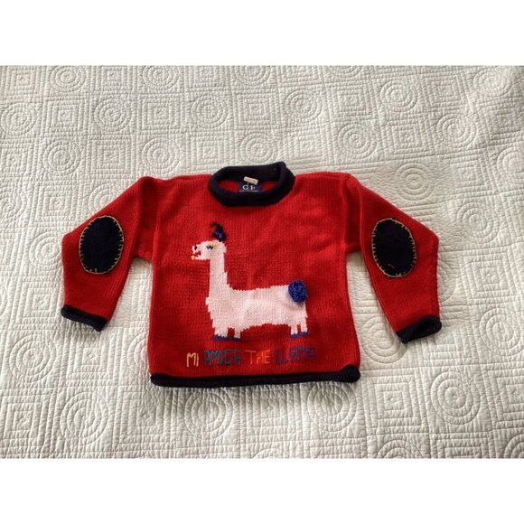 GF Collection Boys/Girls Sweater Made in Peru Size 4 Lama - Picture 7 of 10